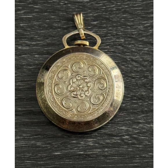 Lucerne Swiss Made Gold Tone Pendant Pocket Watch FOR PARTS - Picture 6 of 6